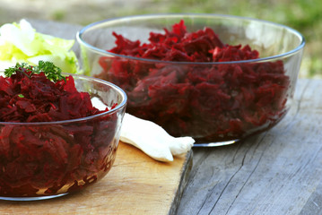 spring salad of beetroot