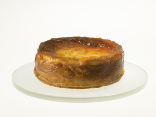 Cheese Baked Cake with apricot jam and raisins