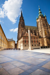 Fototapeta premium Square in front of St. Vitus Cathedral in Prague
