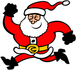 Running Santa Claus