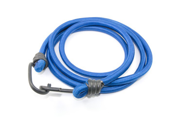 black hook with Elastic rope on the white background