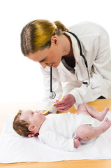 Obraz na płótnie Canvas Baby taking medicine