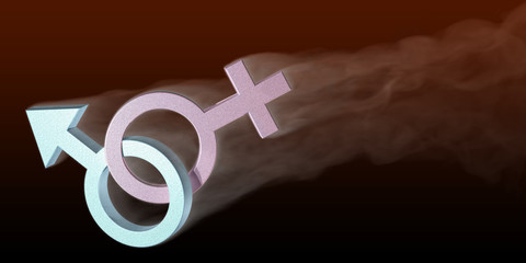 sex symbol with smoke - obrazy, fototapety, plakaty