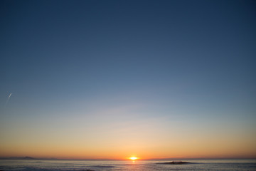 Fototapeta na wymiar Beach, Ocean and sunset in Biarritz