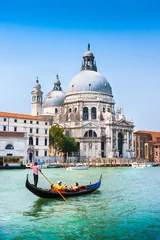 Muurstickers Gondel op Canal Grande met Santa Maria della Salute, Venetië © JFL Photography