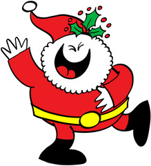 Santa Claus laughing animatedly