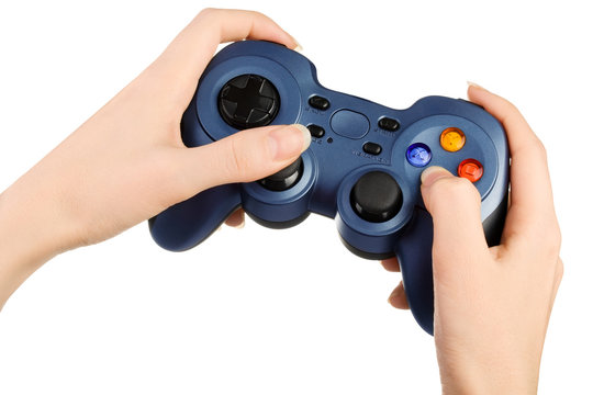 Hands with gamepad