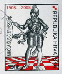 Stamp printed in Croatia shows Nikola Subic Zrinski, circa 2008