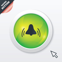 Alarm bell sign icon. Wake up alarm symbol.