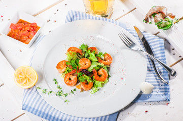 Shrimps with beer