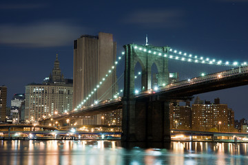 View of Brooklyn Bridge in New York City