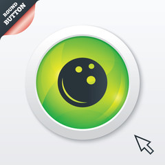 Bowling ball sign icon. Bowl symbol.