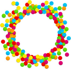 Confetti celebration background.