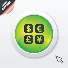 Currency exchange sign icon. Currency converter