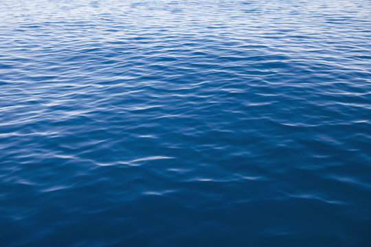 Blue Lake Water With Small Ripples