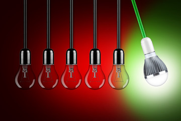 Naklejka premium LED pendulum concept