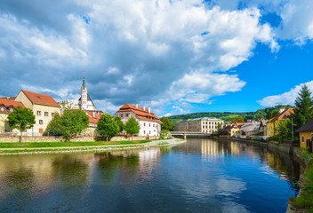 Fototapeta na wymiar Cesky Krumlov on the Vltava River