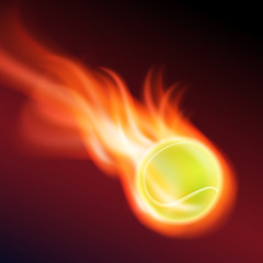 Burning tennis-ball