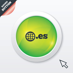 Domain ES sign icon. Top-level internet domain