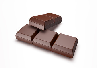 Two pieces of chocolate