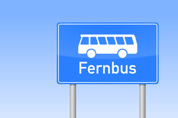 verkehrszeichen viereckig fernbus I