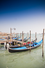 Venice, Italy with gondolas