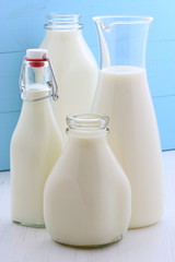 assorted and delicious milk