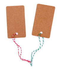 Set of tags isolated on white