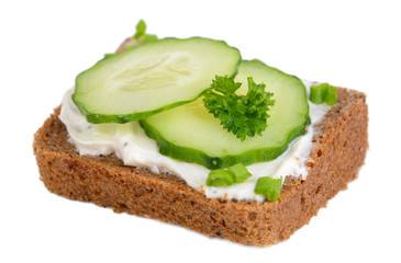Delicious canape isolated on white