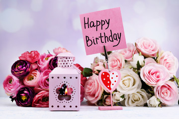 Decorative metallic lantern, message holder and artificial