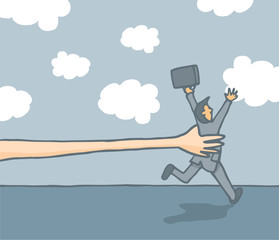 Keeping talent businessman from fleeing