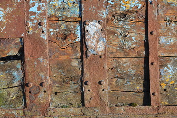 Texture planche de bois et rouille