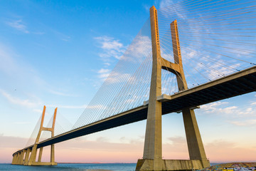 Vasco da Gama Suspension Bridge in Lisbon