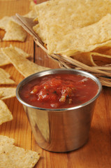 Tortilla chips and salsa