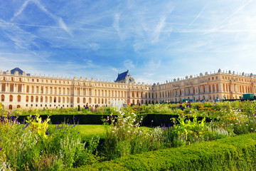 Main entrance of Versailles Palace, Versailles, France.