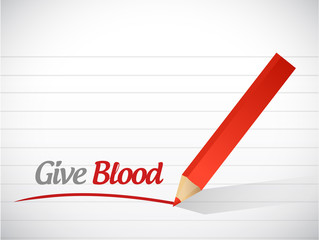 give blood message illustration design