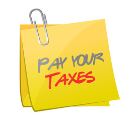 pay your taxes post illustration design