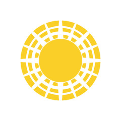 Vector Abstract  Sun Icon Isolated On White Background