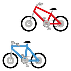 Vector Set Of Two Different Bikes Isolated