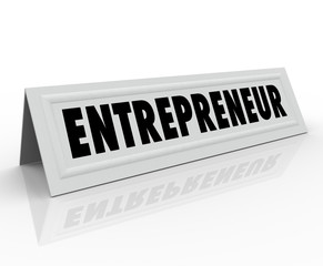 Entrepreneur Name Tent Card Expert Business Owner Advice