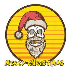 Skull Santa Christmas Edition Illustration