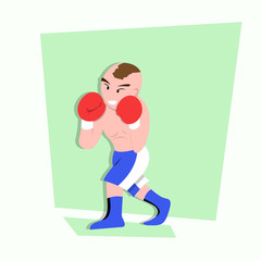 Boxing kid Illustration