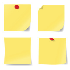 Note, gelb mit  Rei&szlig;nagel