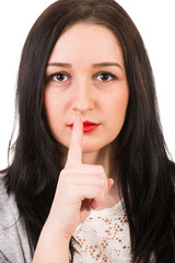 Naklejka premium Close up of woman gesture