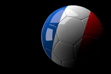 France soccer ball on dark background