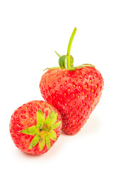 Strawberries isolated on white background