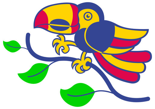 Amazonian Toucan smiling and posing