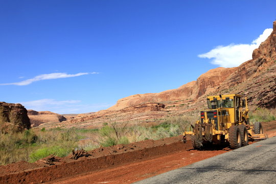 chantier au bord du Colorado