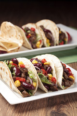 taco with beef and vegetables