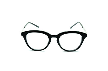 Black Frame Glasses on white background